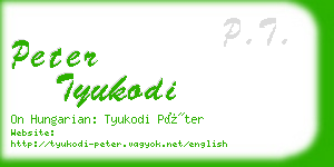 peter tyukodi business card